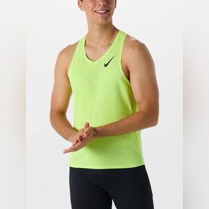 Nike AeroSwift Men's Dri-FIT ADV Running Singlet Lemon Twist FN4231-736 Size L